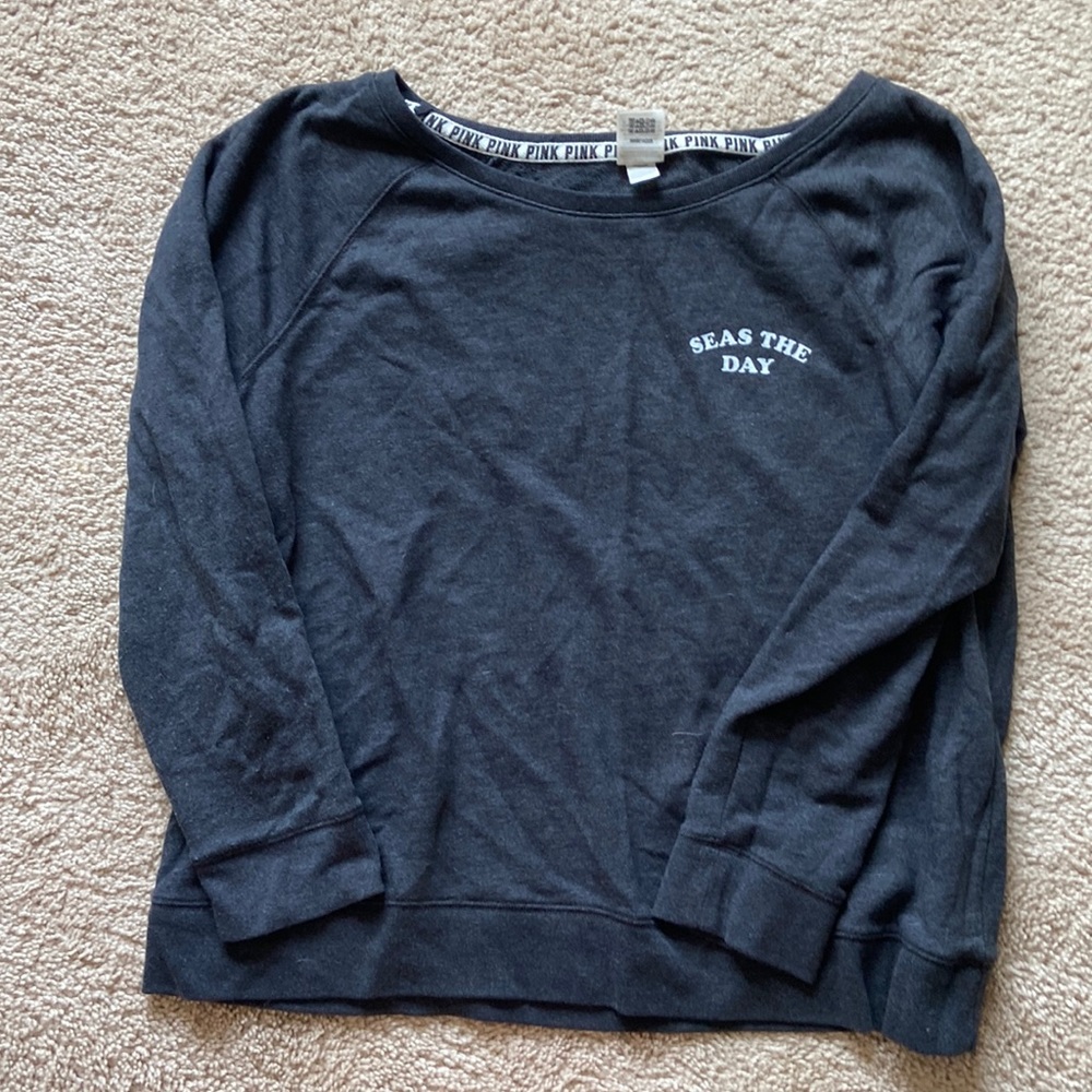 Victoria’s Secret PINK heather grey crewneck sweatshirt